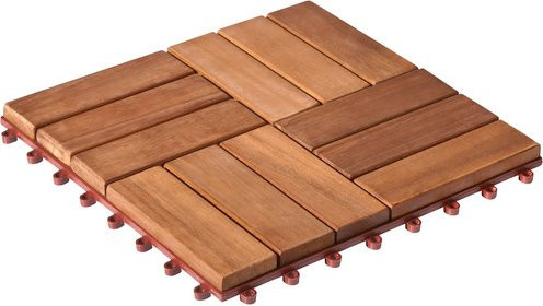 Mr. GARDENER Terrassenfliesen in Braun mit Holzoptik, 6 Stück, B/T/H: 30 x 30 x 2,2 cm - Bild 1