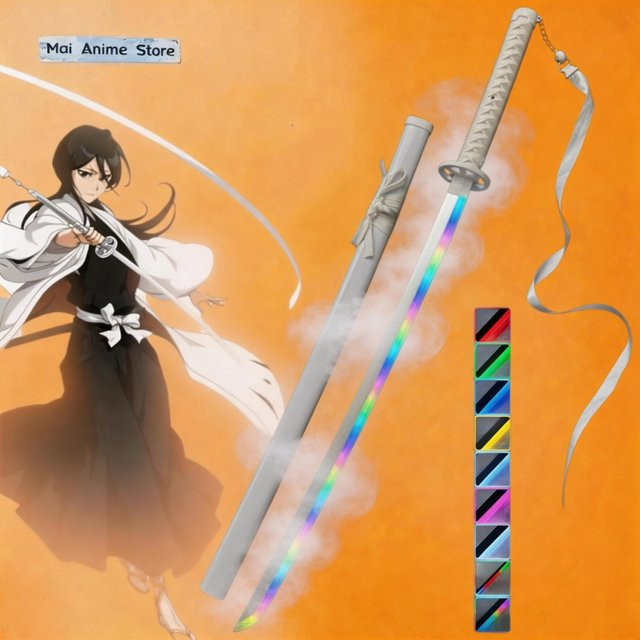 Bandai Bleach Kuchiki Rukia Katana, LED-Nebel-Katana mit Raucheffekt-Modi, Schwarz - Bild 1