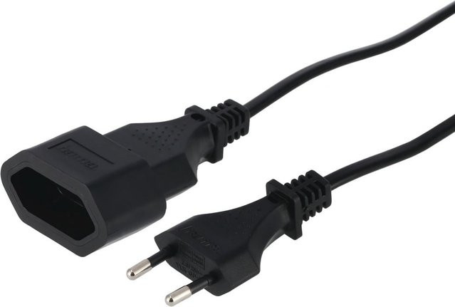 Hama Verlängerungskabel mit Eurostecker für Innen, Schwarz, Länge: 3 m - Bild 1