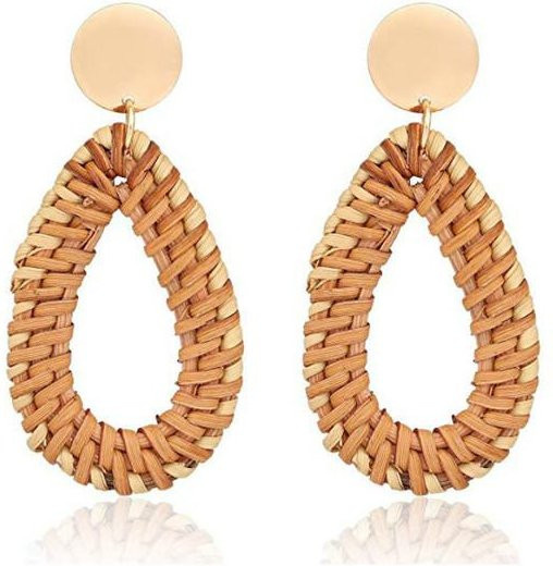Wucifang Jewelry Clip-Ohrringe, geometrisch, beige, Damen - Bild 1