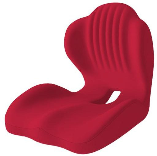 Hercules Ergonomisches Memory Foam Sitzkissen mit Rückenlehne und Lendenwirbelstütze in Rot - Bild 1