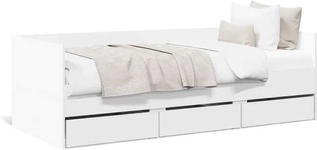 vidaXL Tagesbett mit Schubladen in Weiß ohne Matratze B/T/H: 203 x 90 x 65 cm - Bild 1