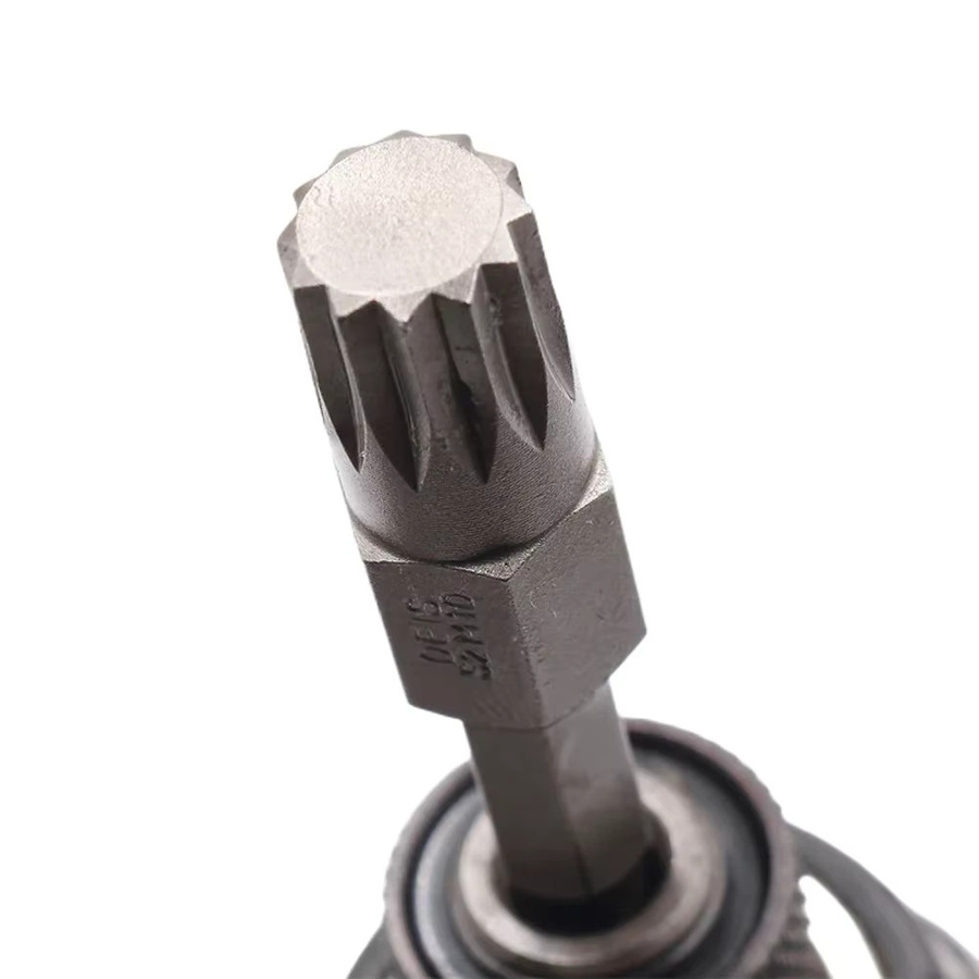 DAZZLEEX 12-Punkt-Torx-Schraubendreher-Bit mit Sechskantschaft, magnetisch, Farbe: Silber, Länge: 50 mm - Bild 3