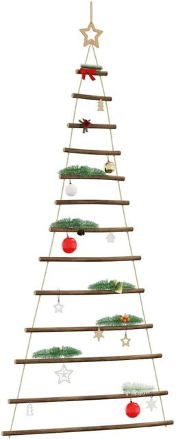 vidaXL Hängender Weihnachtsbaum aus Naturholzzweigen mit Sternspitze, B: 86 cm, H: 180 cm - Bild 1