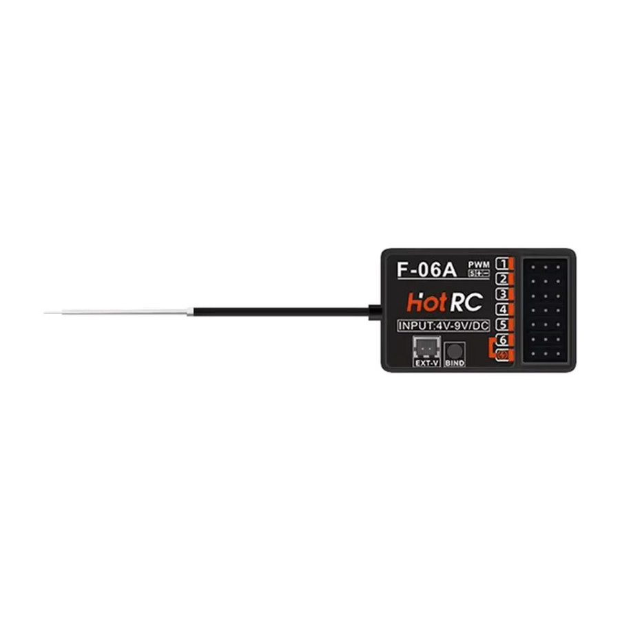 HotRC DS-4A Einhand-RC-Sender, 4-Kanal Funkfernsteuerung, 6-Kanal Empfänger - Bild 5