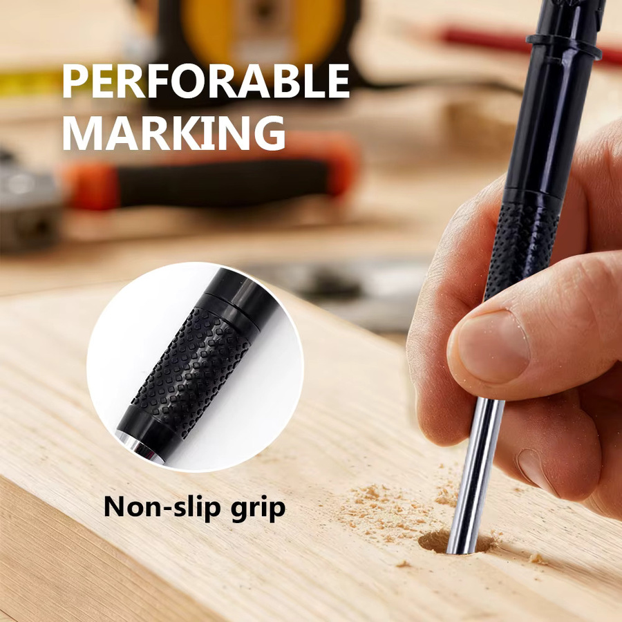 JOMPENS Zimmermannsbleistift-Set in Blau mit 55mm Langkopf und 2,8mm Ersatzminen für Profis - Bild 4