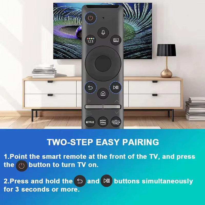 Samsung Ersatz-Sprachfernbedienung BN59-01330A BN59-01329A in Schwarz für LED QLED UHD SUHD 4K 8K Smart-TVs - Bild 5