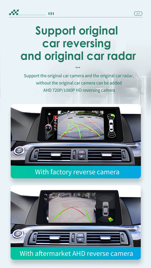 OSSURET 2-DIN Android 13 Autoradio mit 10,25 Zoll Display für BMW 5er-Reihe F10/F11 520i 525i 528i (2013-2016), Schwarz, Multimedia-Player mit GPS, Bluetooth, Wireless Carplay, Android Auto und 360-Grad-Kamera-Unterstützung - Bild 4