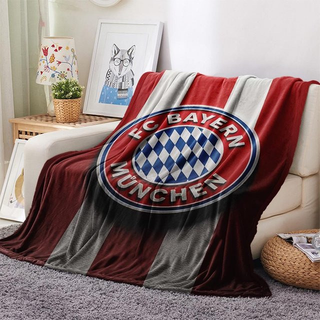 FC Bayern München Flanelldecke von wanghengyao in Rot, B/B: 80 x 120 cm - Bild 1