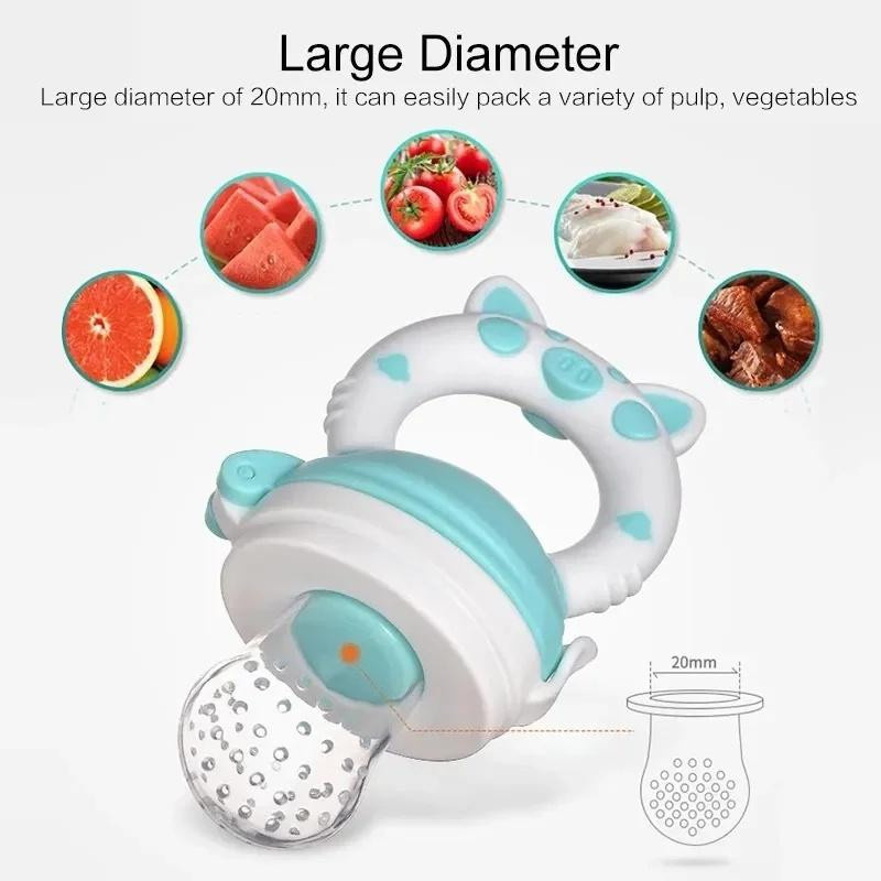 MARKET-2 3-in-1 Baby Obst Fütterer aus Silikon, BPA-frei und waschbar - Bild 1