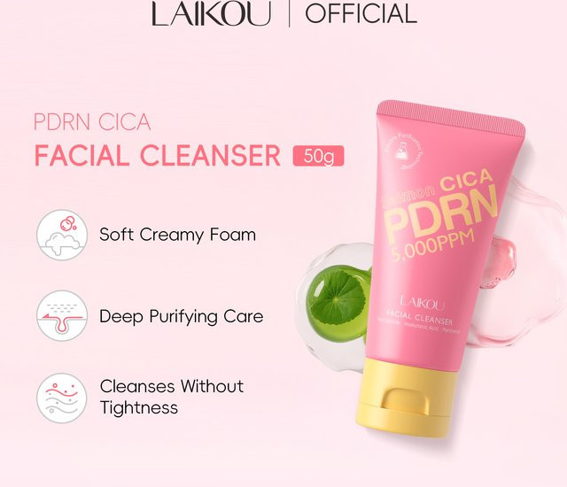 LAIKOU PDRN CICA Gesichtsreiniger Schaum, 50g, mit Niacinamid - Bild 1