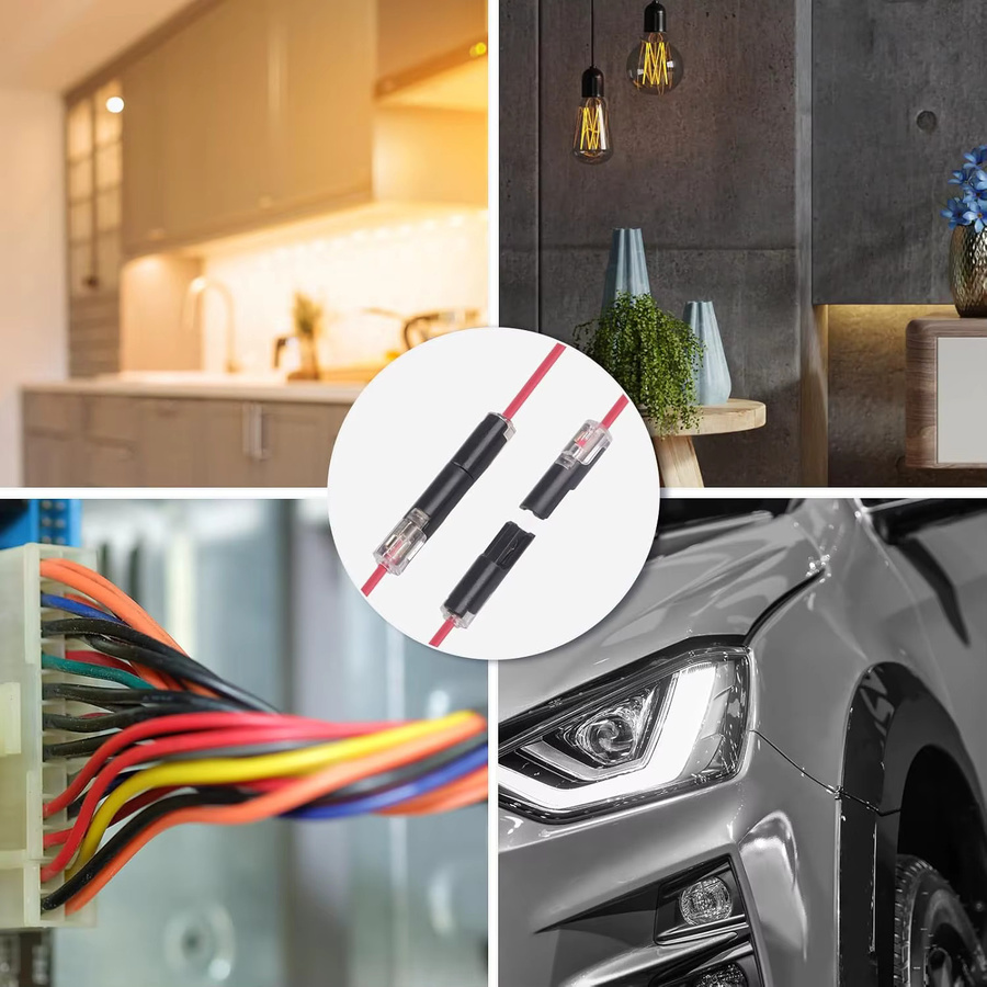 AOKIN 30 Stück Schnellkupplungs-Elektroanschlüsse für 16–18 AWG ohne Abisolieren für die Automobilindustrie - Bild 4