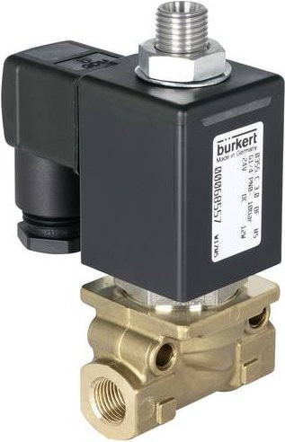 Bürkert Magnetventil 65552 0355 in Schwarz mit 24V Spannung - Bild 1