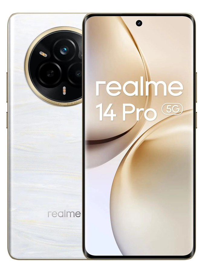 realme 14 Pro Smartphone 5G in Weiß mit 6000mAh Akku, 45W Ladung, 50MP IMX882 OIS Kamera, Dimensity 7300 und 120Hz gebogenem Display (EU-Version) - Bild 3