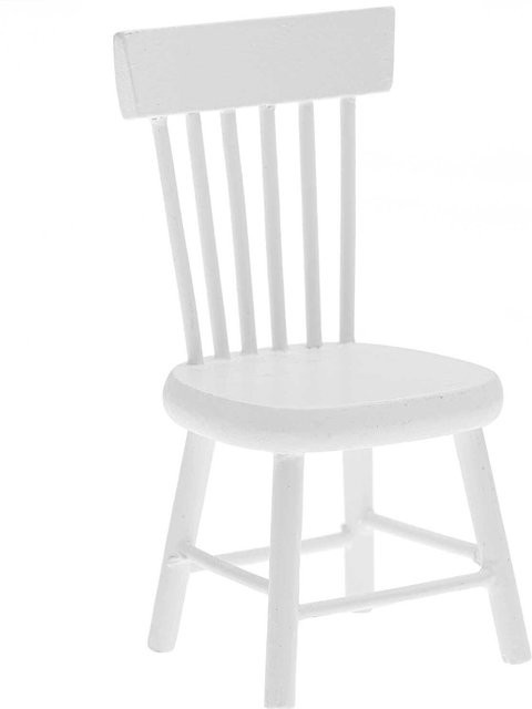 Rico Design Miniatur Stuhl Wichteltür Holz Weiß - Bild 1