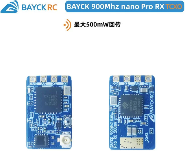 BAYCK ExpressLRS ELRS Nano Pro Empfänger TCXO 500mW mit T-Typ Antenne für RC Langstrecken-Drohnen 915M 868M - Bild 1