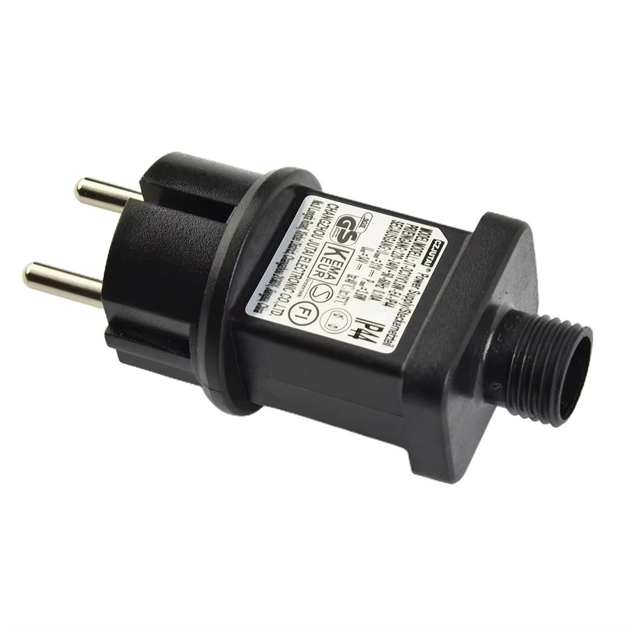 Netzteil für LED Lichterketten, IP44 LED Treiber Adapter in Schwarz, 31V und max. 3,6W mit europäischem Stecker - Bild 3