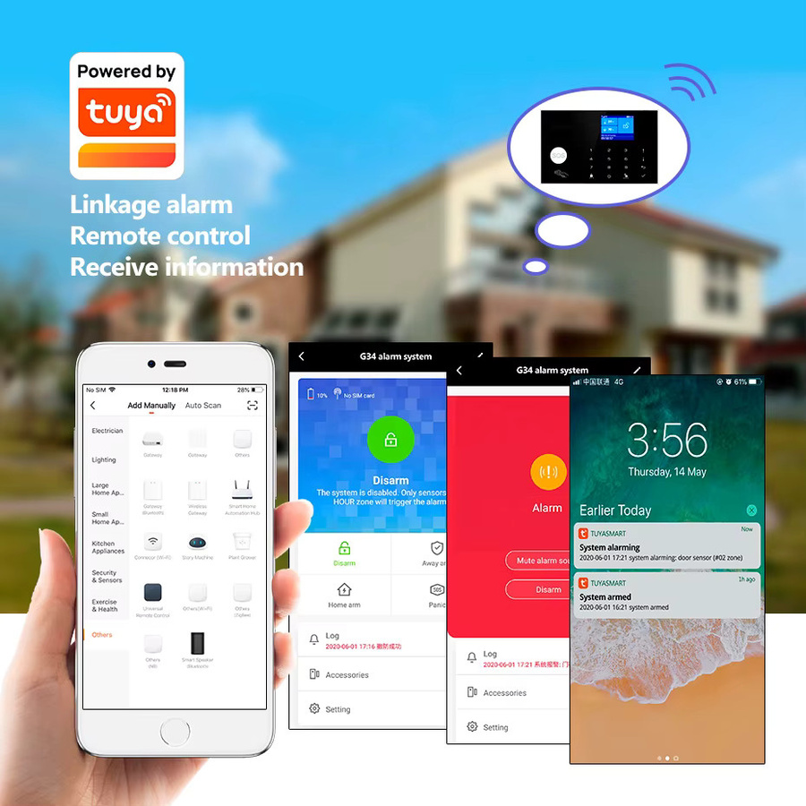 KERUI G30 Einbruchalarm mit Temperatur- und Luftfeuchtigkeitsanzeige, WIFI-GSM-Alarmsystem zur smarten Sicherheit mit Tuya-Unterstützung - Bild 5