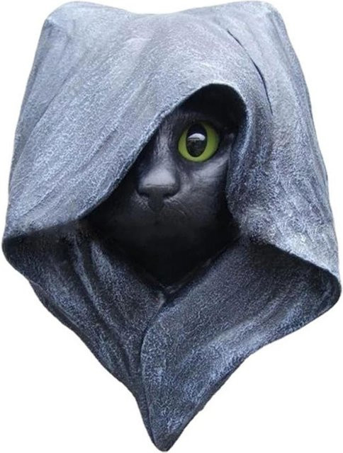 DIYelecs Gothic Katzen Skulptur als Wandbehang in Grau für Halloween Dekorationen - Bild 1