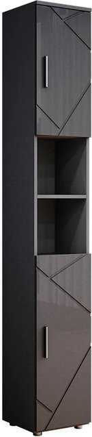 Vicco Badschrank Irma Hochschrank in Anthrazit Hochglanz mit 6 Fächern, B: 30 cm, H: 192 cm - Bild 2