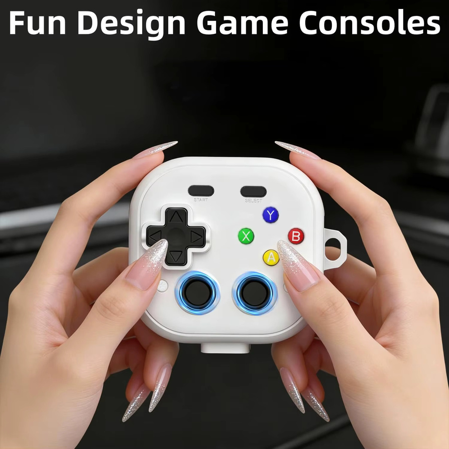 Samsung Galaxy Buds 4 und Galaxy Buds 4 Pro Kopfhörerhülle im Spielekonsolen-Design mit Reinigungsset, Farbe: Weiß/Transparent - Bild 2