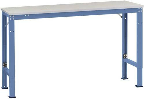 Manuflex AU7077.5007 Arbeits-Grundtisch UNIVERSAL Spezial mit Kunststoffplatte in Brillantblau, B/T/H: 150 x 120 x 72,2-102,2 cm - Bild 1