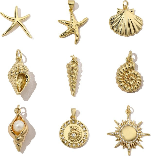 GRACE MOMENTS Anhänger Sonne Seestern, Kupfer, Gold, Unisex - Bild 1