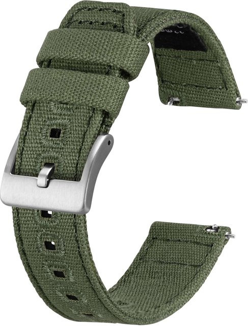 BISONSTRAP Uhrenarmband Nylon, Schwarz, Edelstahl, Herren - Bild 1