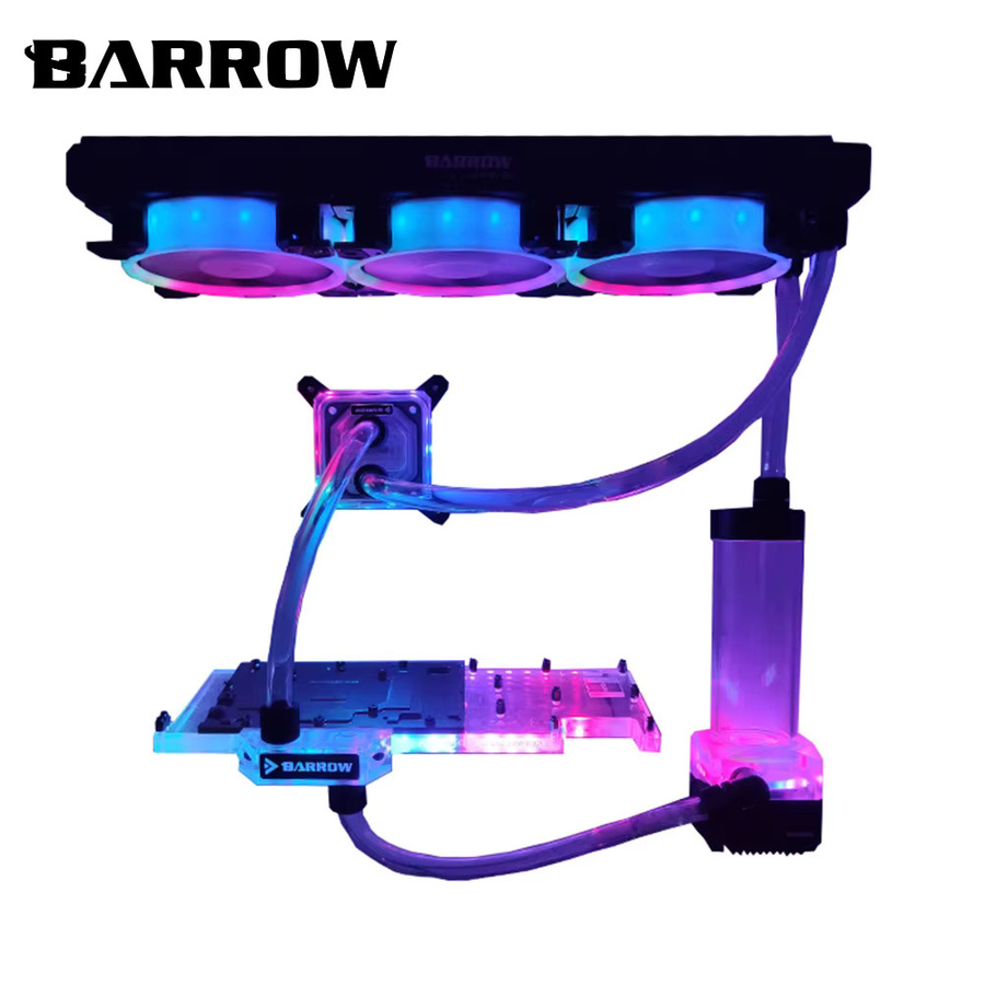Barrow DIY Computer Wasserkühlungsset mit 360 mm Kühler, G1/4 CPU/GPU Block, Pumpe, Reservoir und 120 mm Lüfter in Multicolour - Bild 2