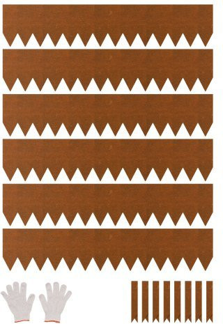 VEVOR Rasenkante aus Stahl in Braun, 6er Pack, biegbare Beeteinfassung und Gartenpalisade, B/H/T: 101,6 x 20,32 x 1,5 cm - Bild 1