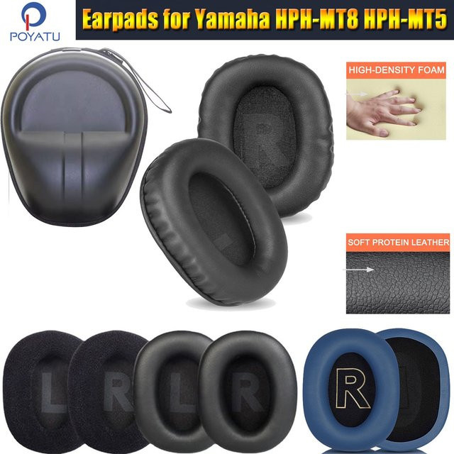 Yamaha HPH-MT5 und HPH-MT8 Ersatz-Ohrpolster aus Memory-Schaum in Schwarz - Bild 1