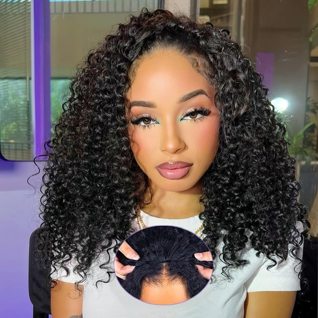 Dula A Hair Kinky Curly Echthaar-Halbperücke, Damen - Bild 1