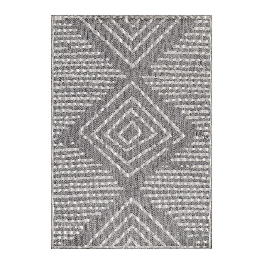 Ayyildiz In- und Outdoor-Teppich Aruba 4902 Grau im Boho-Stil, B/T: 140 x 200 cm - Bild 2