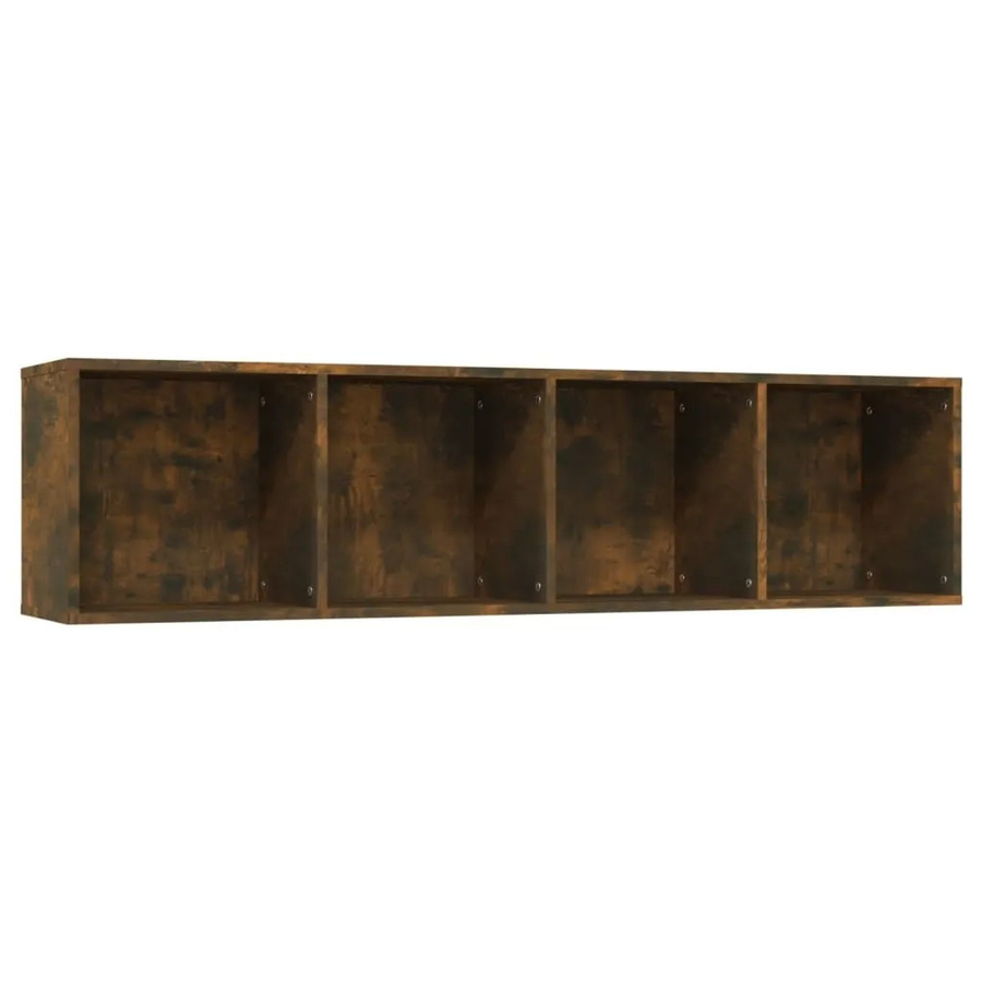 vidaXL Bücherschrank und TV-Schrank aus Holzwerkstoff in Räuchereiche, B/H/T: 143 x 30 x 36 cm - Bild 2