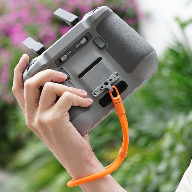 DJI Silikon Handgelenk Strap mit Metall Haken und Schnalle für DJI RC und DJI RC2 Fernbedienung, Schwarz - Bild 1