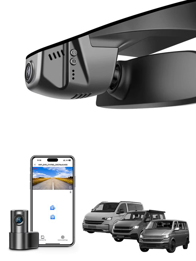 Mangoal 4K Dash Cam mit WiFi und GPS für VW Transporter T6 T6.1 Multivan California Caravelle 2016-2025 (Modell A/B) - Bild 5