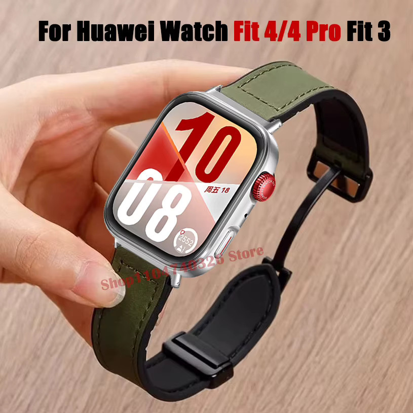 Uhrenarmband Leder, Silikon, Magnetisch, Unisex - Bild 3