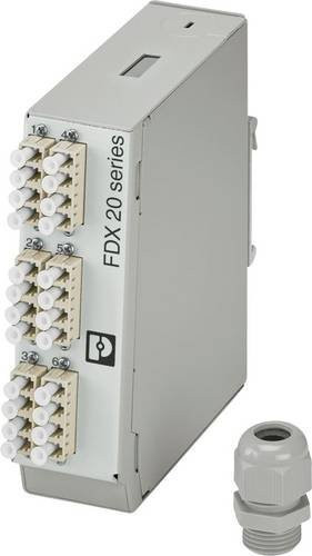 Phoenix Contact LWL-Spleißbox FOC-FDX20-PP-LCQ6-OM4-PT9 in Grau für Ethernet/LAN - Bild 1