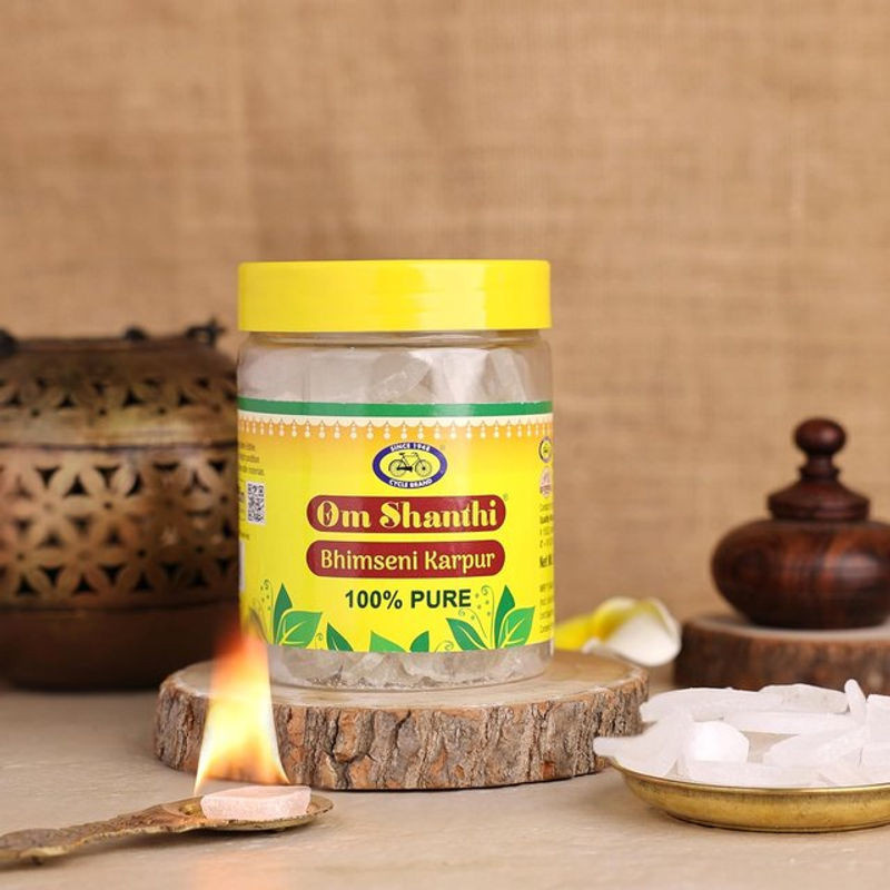 Cycle Pure Om Shanthi Bhimseni Kampfertabletten 250g für Puja und Meditation - Bild 1