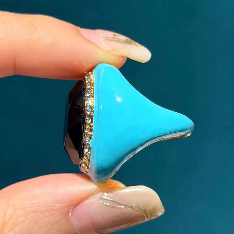 STALAIT Ringe, Messing, Gold, Kristall, Damen, Vintage - Bild 3
