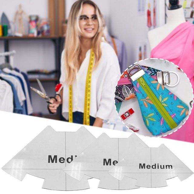 Tragbare Acryl-Nähtemplate für DIY Schlüsselanhänger und Patchwork, transparentes Nährulermuster für dein Nähzubehör - Bild 1