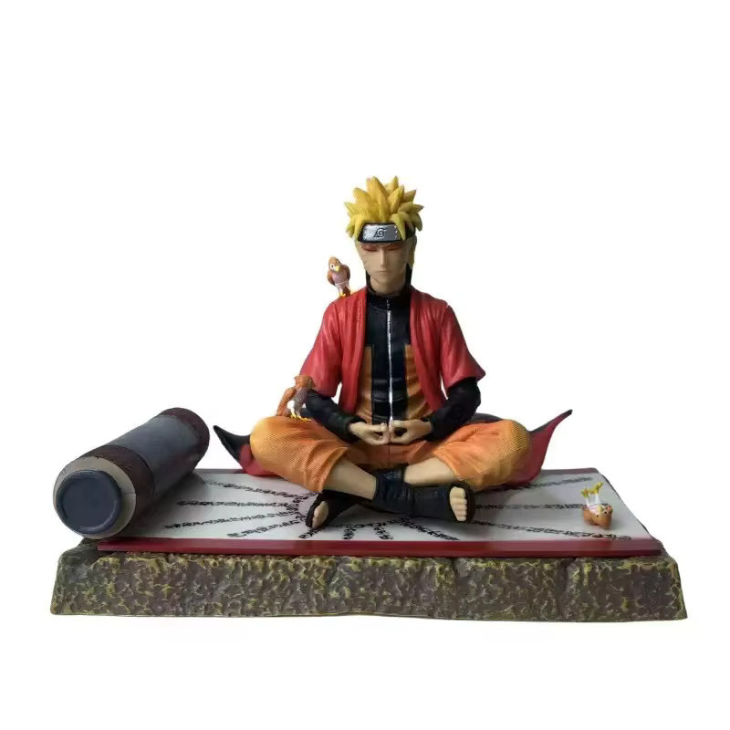 Bandai Naruto, Meditierender Naruto auf einer Schriftrolle, Anime-Figur - Bild 2