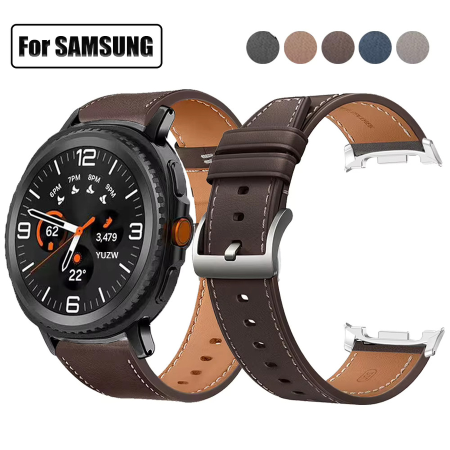 Lederarmband für Samsung Galaxy Watch 8, Leder, Schwarz, Unisex - Bild 4