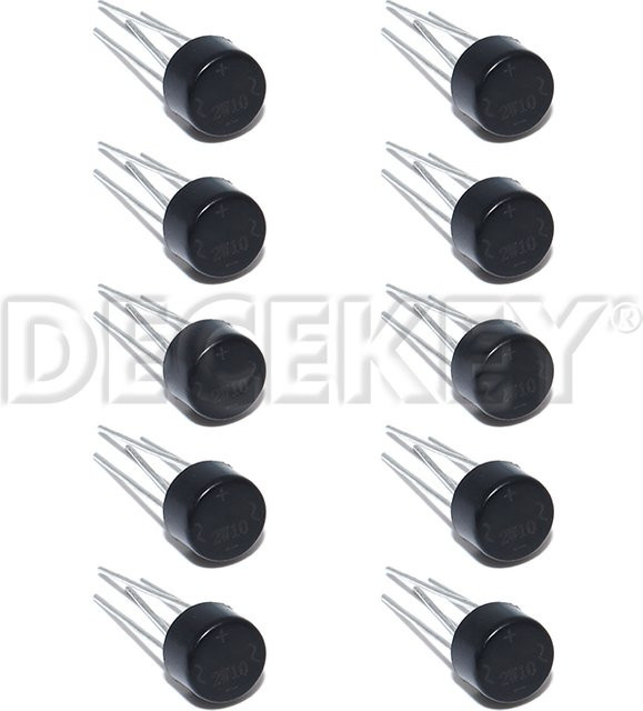 DECEKEY 10 Stück 2W10 Diodenbrückengleichrichter 2A 1000V in Schwarz - Bild 1