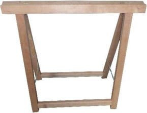 Klappbarer Profi Holzklappbock von Zelos Concept in Braun, B/T/H: 75 x 75 x 75 cm - Bild 1