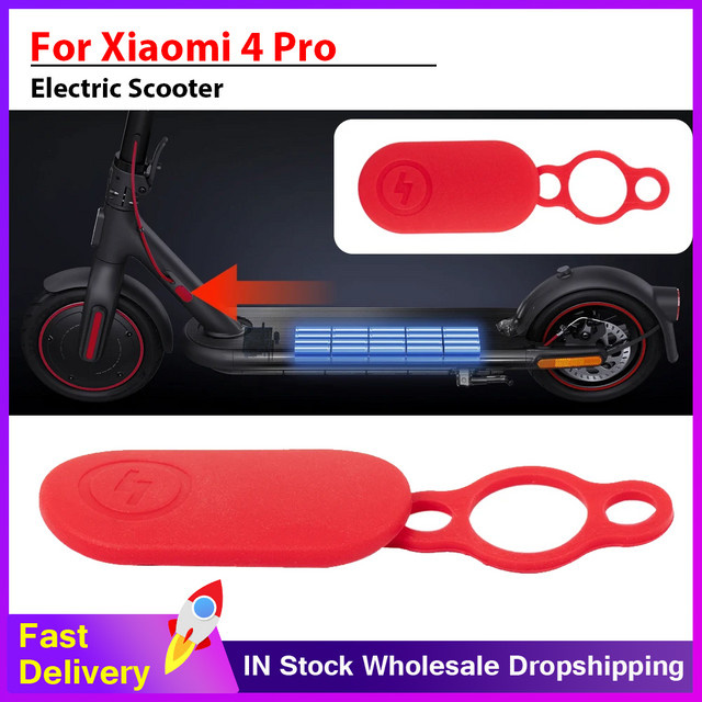 Wasserdichte Gummiabdeckung für Xiaomi Mi Elektrische Roller Ladeport in Rot - Bild 1