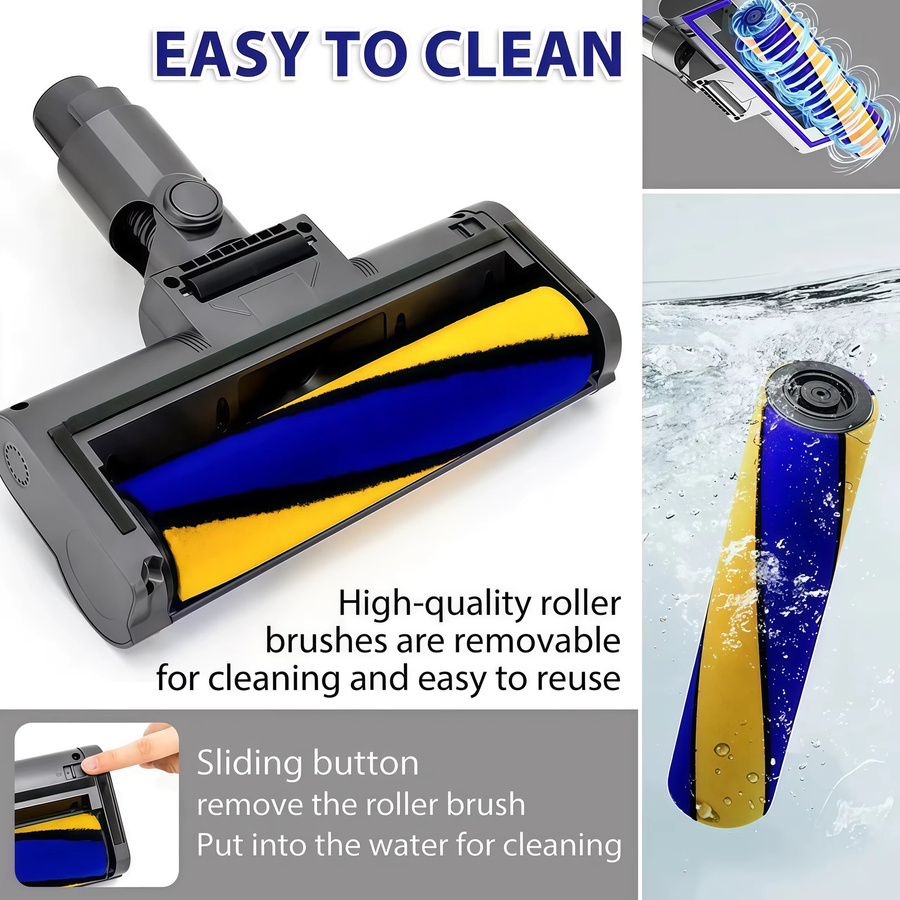 Dyson V12 Detect Slim kompatibler Fluffy-Aufsatz mit Schnellverschluss für Hartböden, Ersatzbürstenkopf in Multicolour - Bild 5