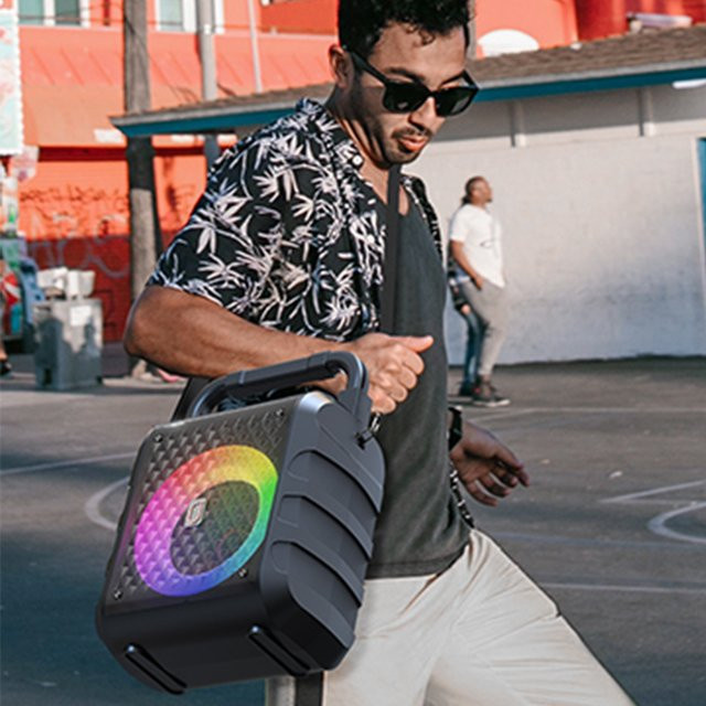 FanFun V5.1 Tragbarer Bluetooth Lautsprecher Schwarz – Kabellose Boombox für Party und Heim-Karaoke - Bild 1