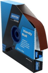 Norton Sparrolle K20N Schleifmittel für Holz und Metall, Körnung P60, Breite: 3,8 cm, Länge: 25 m - Bild 1
