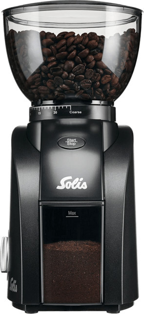 Solis Scala Zero Static Kaffeemühle Schwarz mit 24 Mahlgraden, Timer und 300g Kapazität, B/T/H: 13 x 17 x 30 cm - Bild 3
